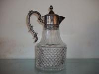 Glass & Silverplate Ewer